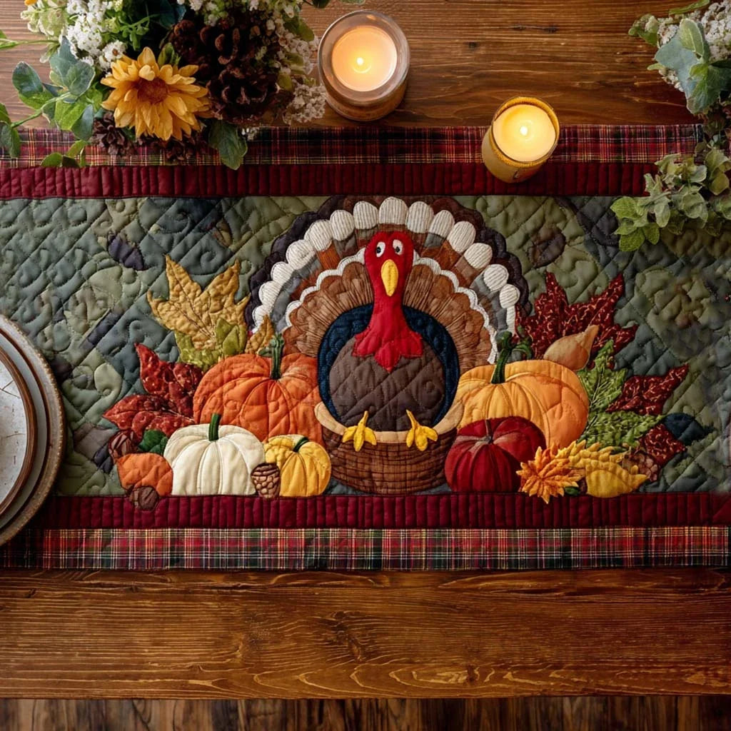 Autumn Feast Quilted Table Runner
