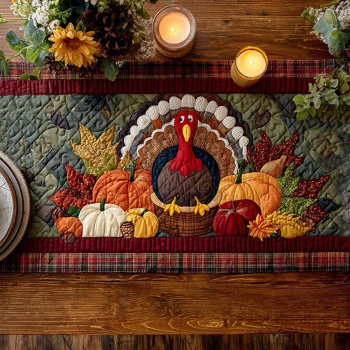 Autumn Feast Quilted Table Runner