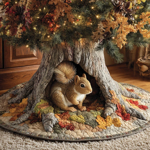 Autumn Forager Christmas Quilted Tree Skirt