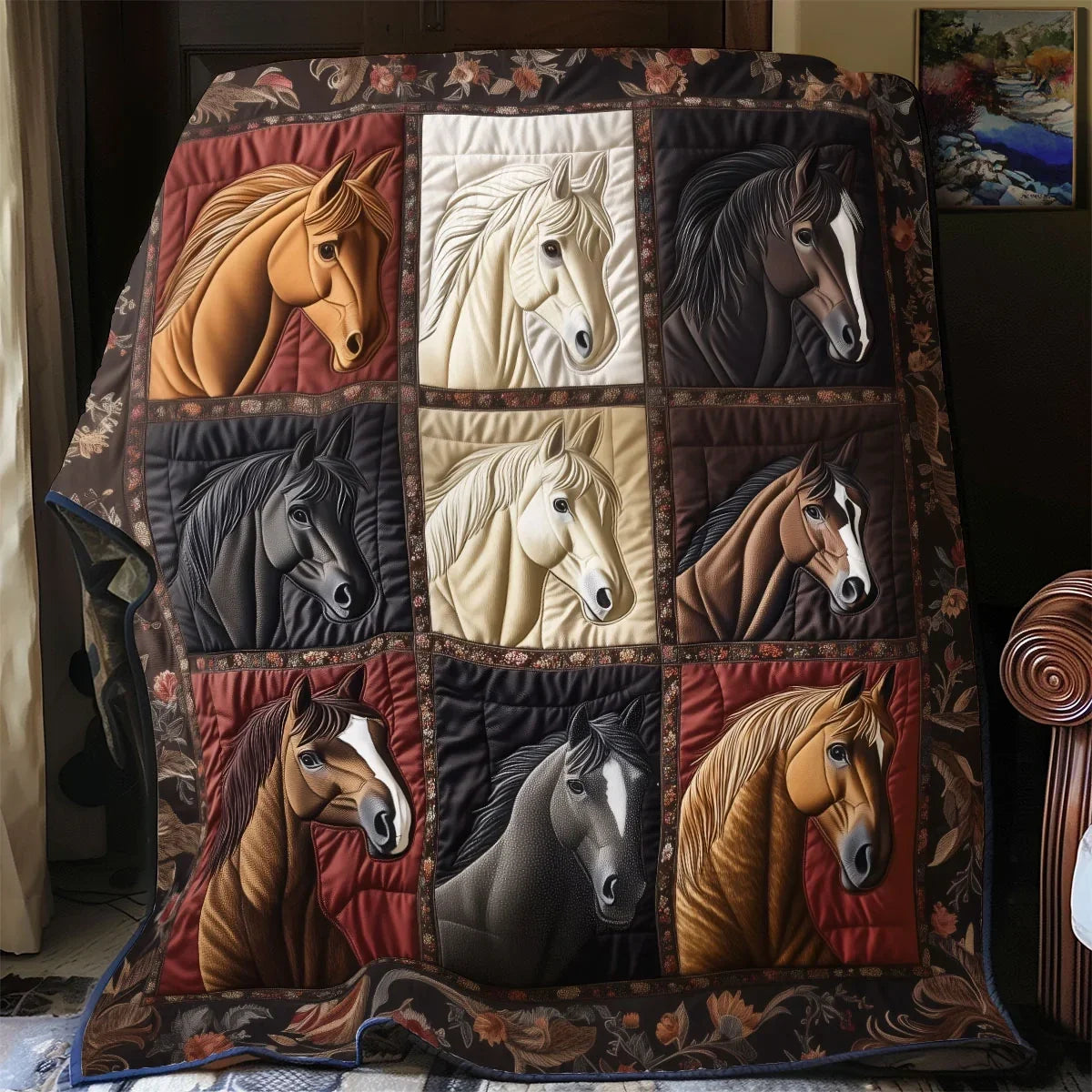 Autumn Gallop Quilt Blanket