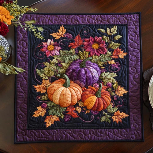Autumn Garden Glow Quilted Table Topper