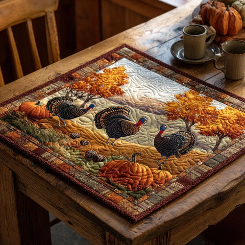 Autumn Gathering Quilted Table Topper
