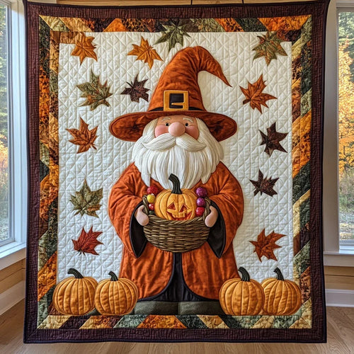 Autumn Gnome Quilt Blanket