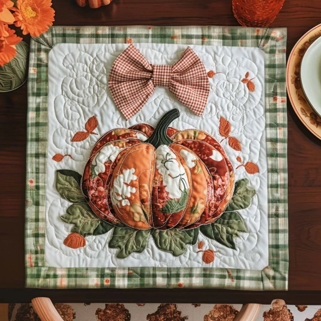 Autumn Golden Lane Quilted Table Topper