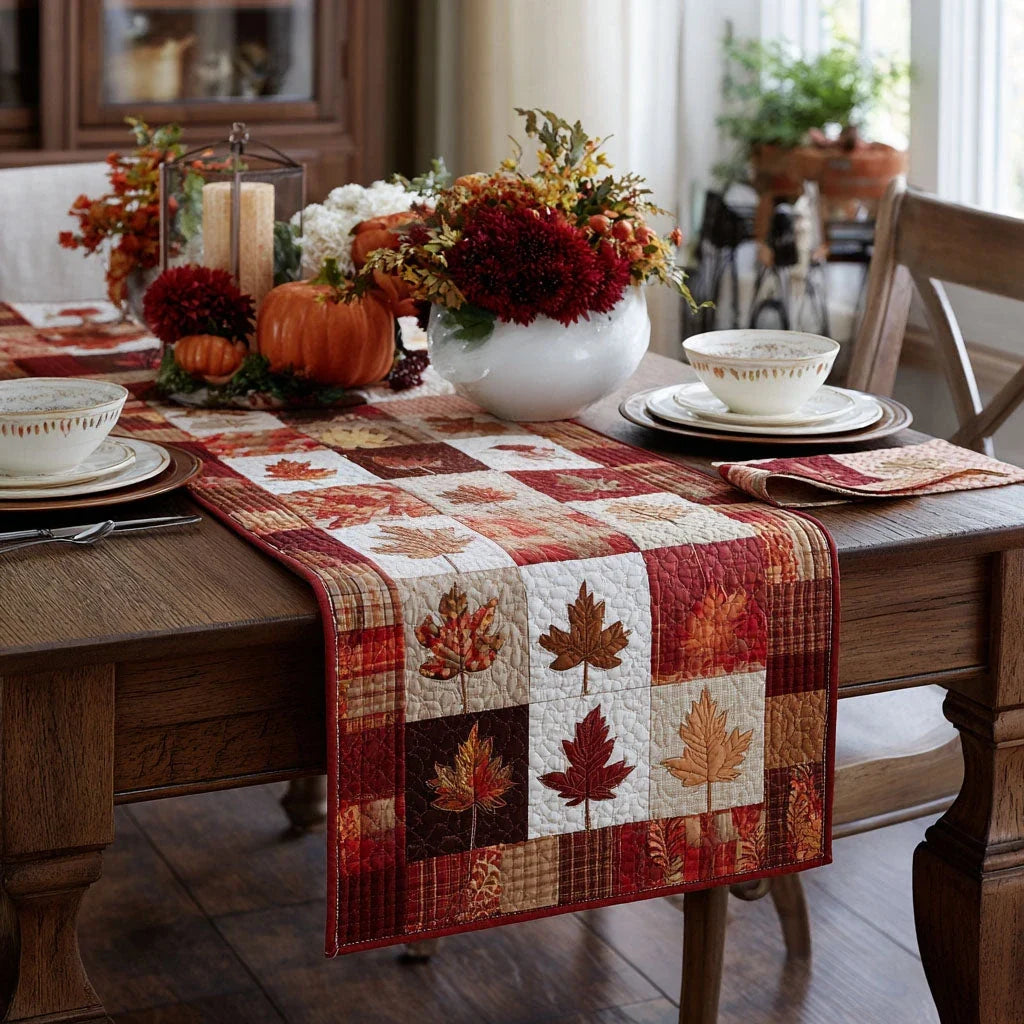 Autumn Hues Quilted Table Runner