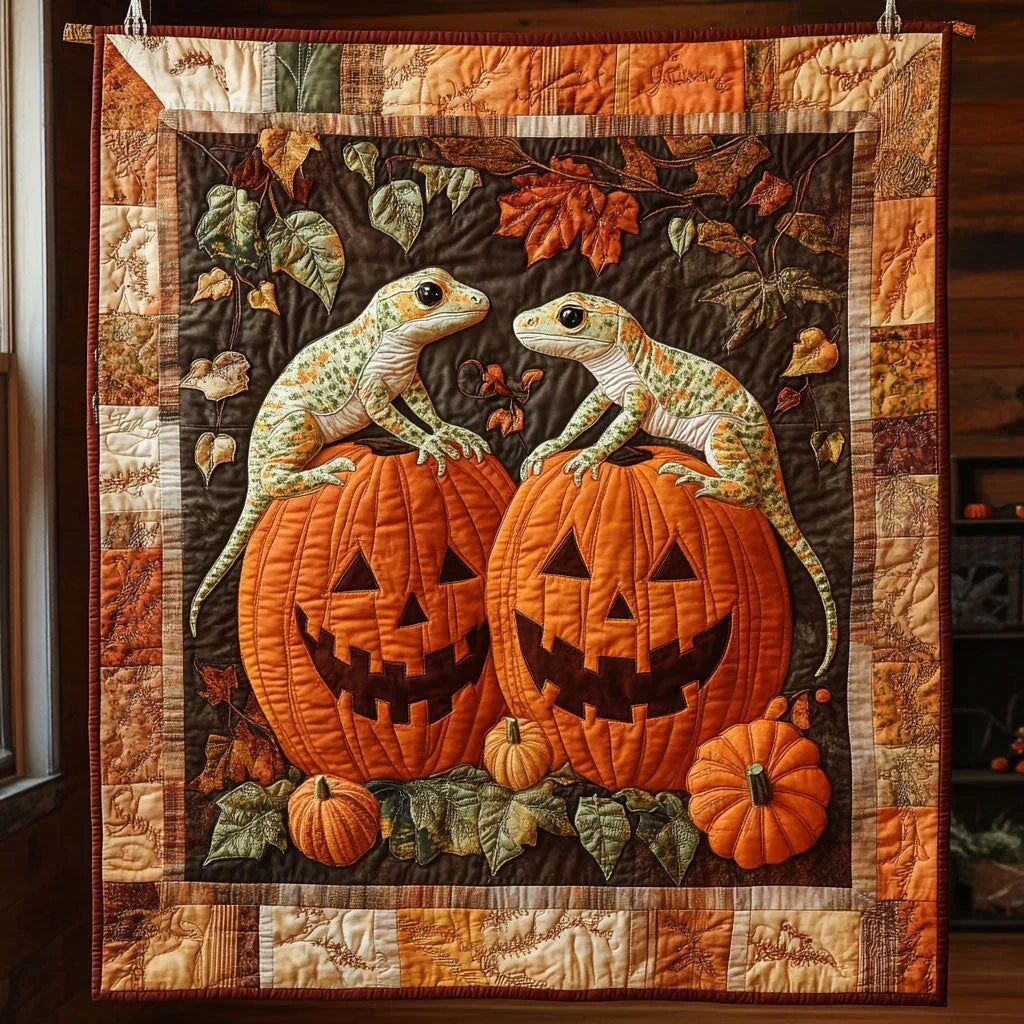 Autumn Lizards Quilt Blanket