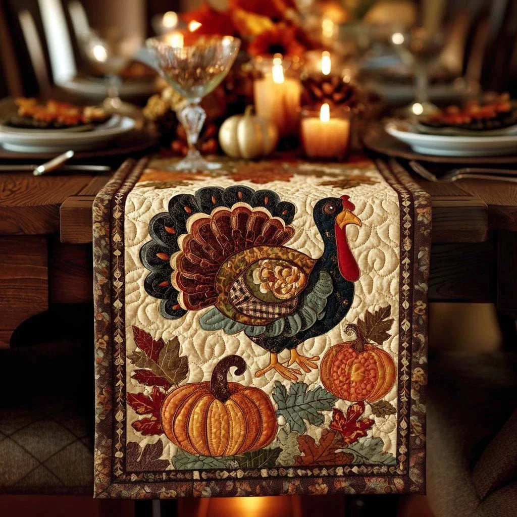 Autumn Luxe Quilted Table Runner