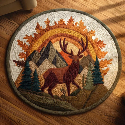 Autumn Majesty Quilted Round Mat