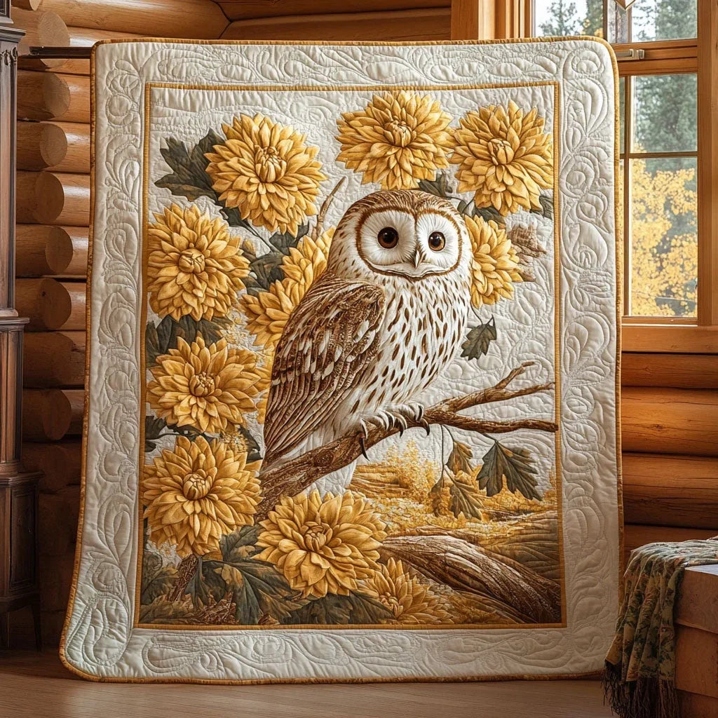 Autumn Owl Quilt Blanket