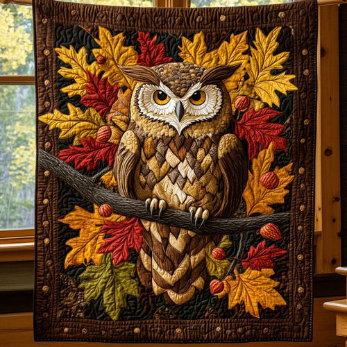 Autumn Owl Quilt Blanket