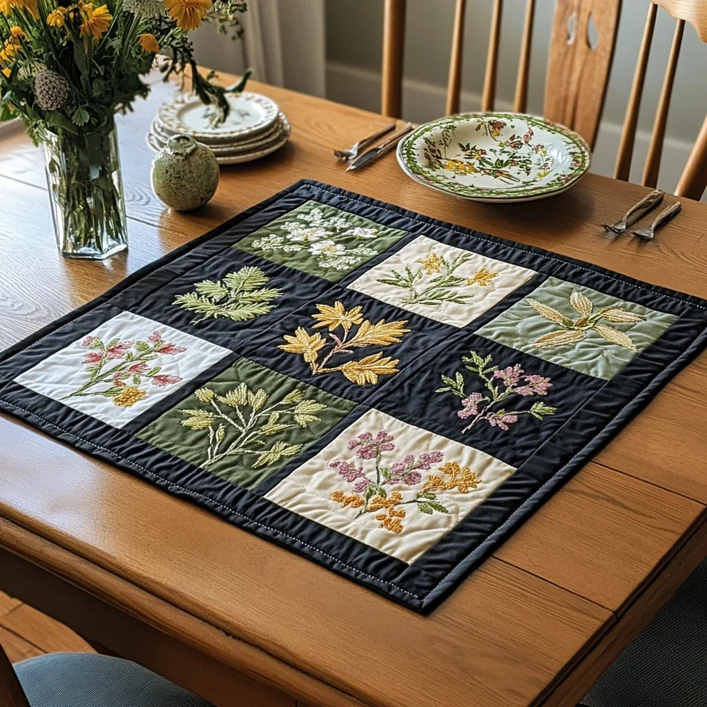Autumn Petal Quilted Table Topper