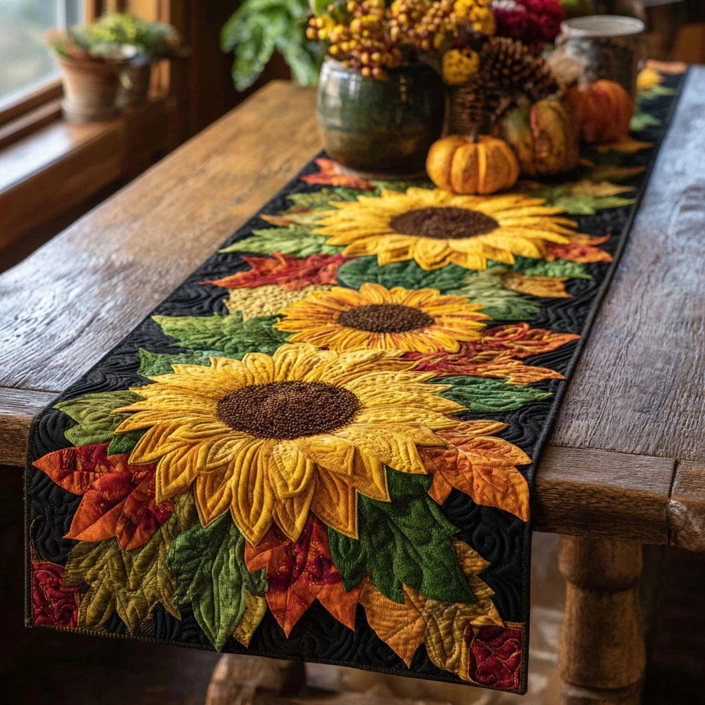 Autumn Radiance Quilted Table Runner