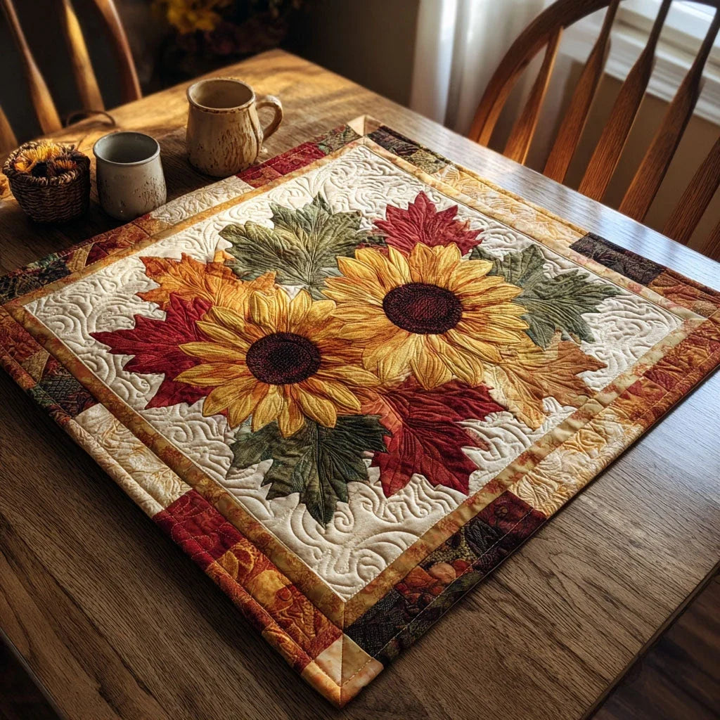 Autumn Rays Quilted Table Topper