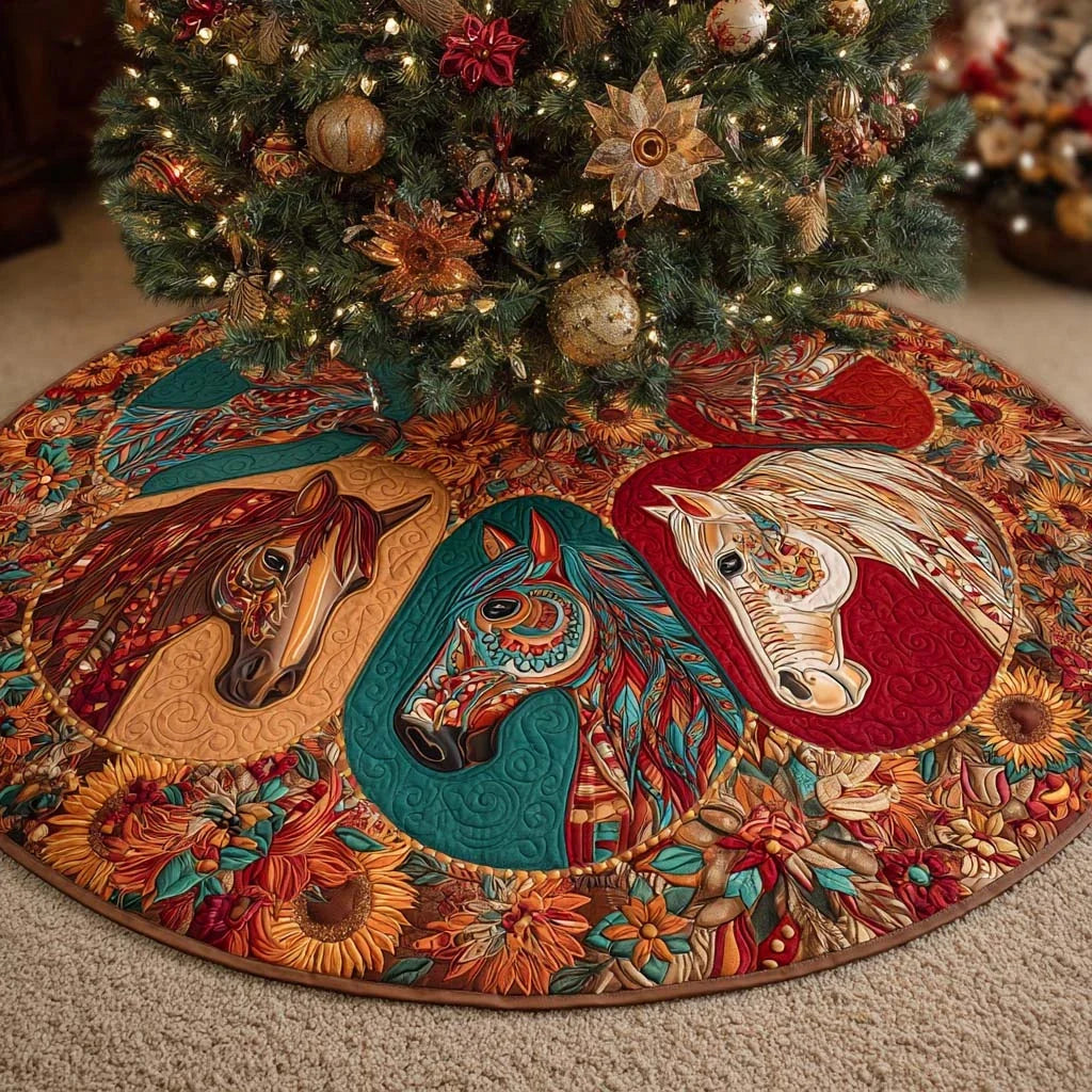 Autumn Run Quilted Tree Skirt