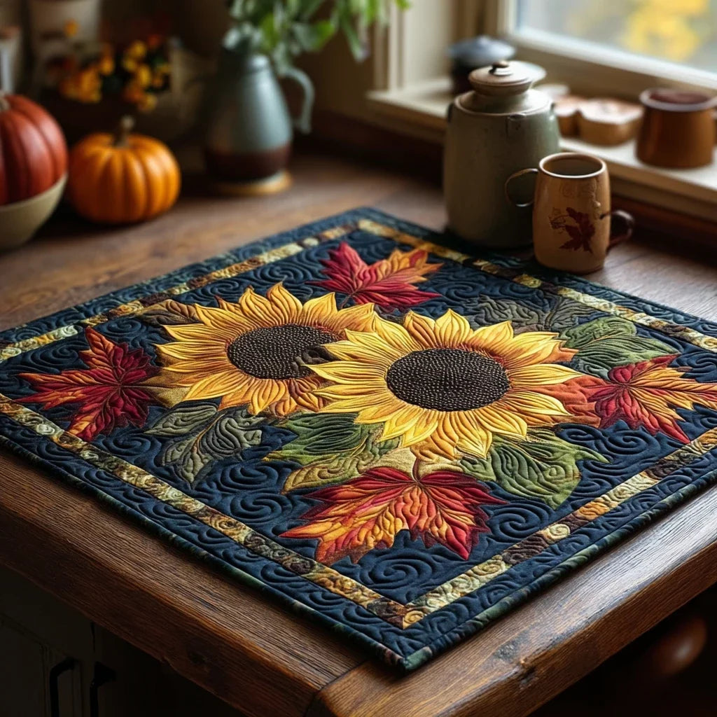 Autumn Shine Quilted Table Topper
