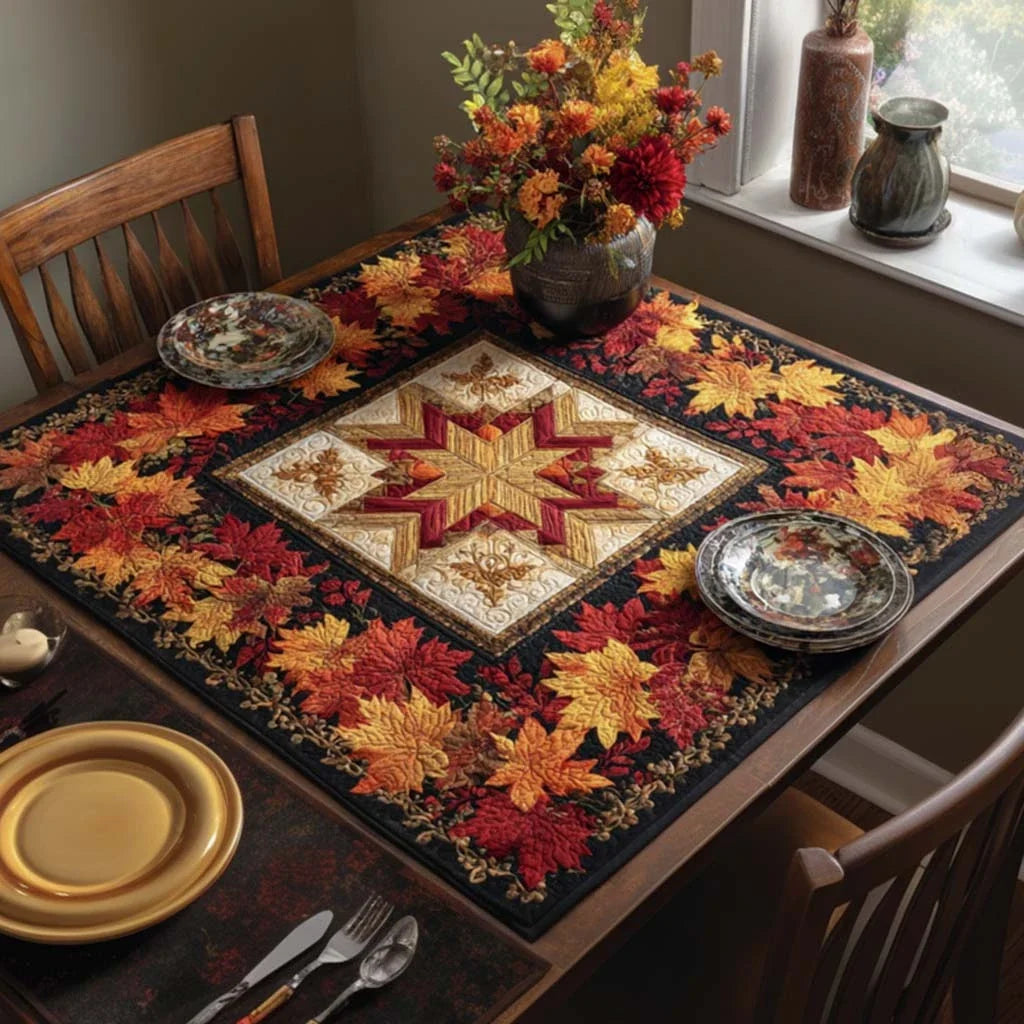 Autumn Star Quilted Table Topper