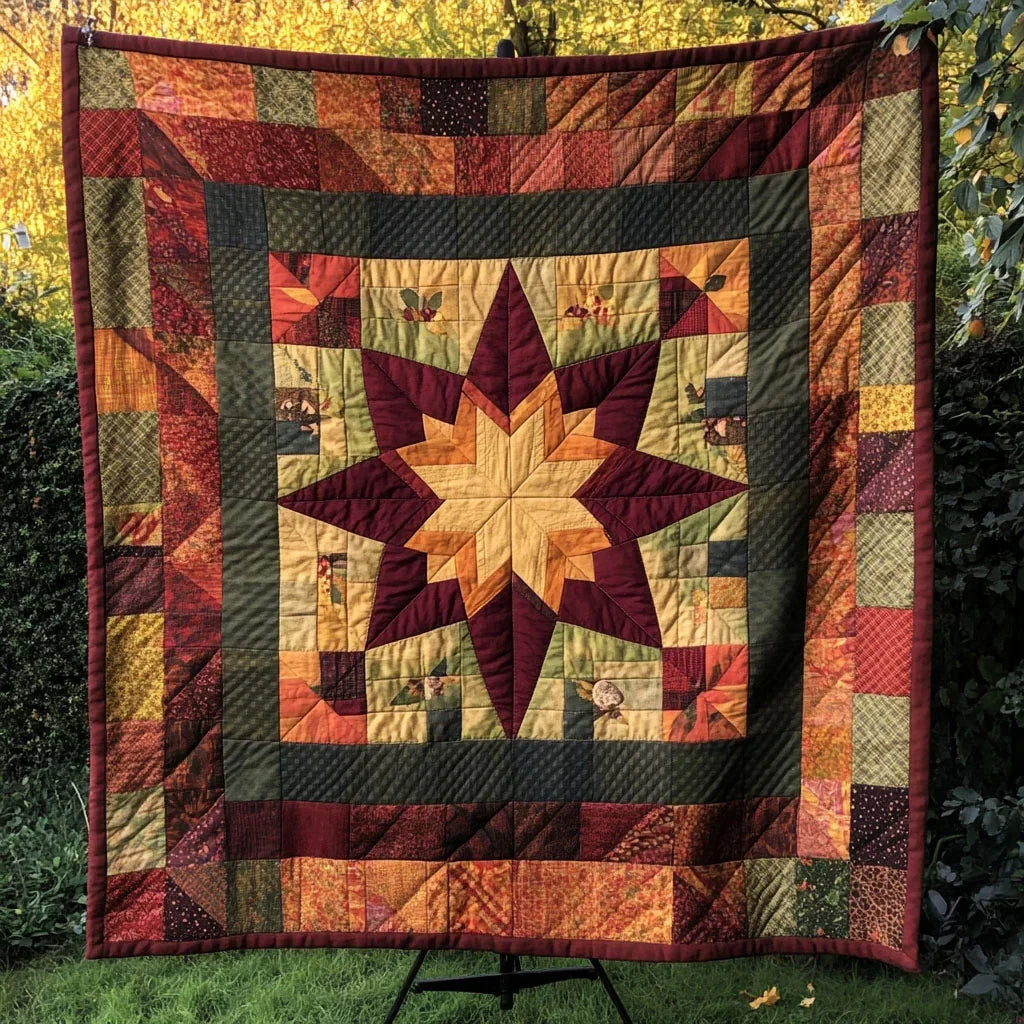 Autumn Starburst Quilt Blanket