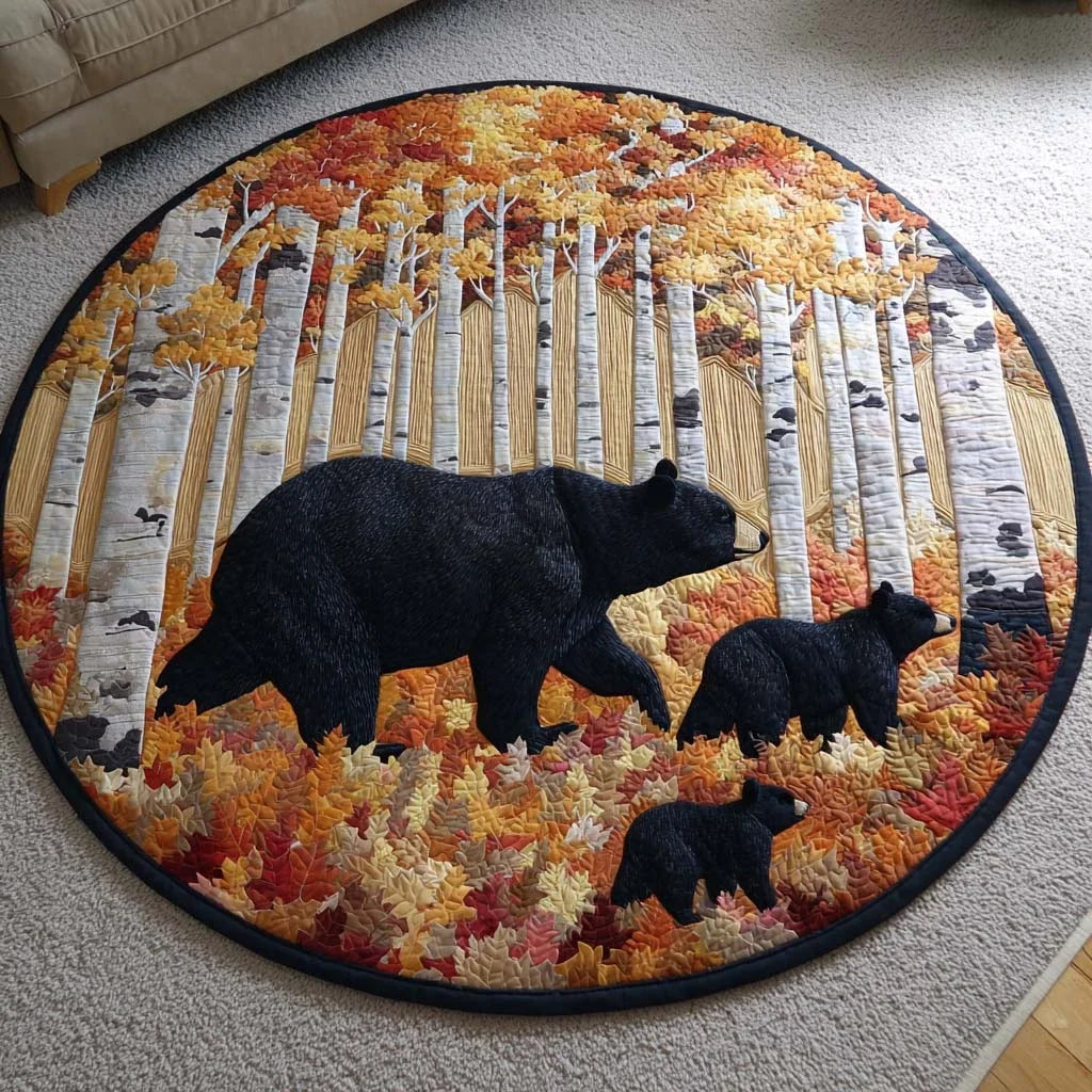 Autumn Stroll Quilted Round Mat