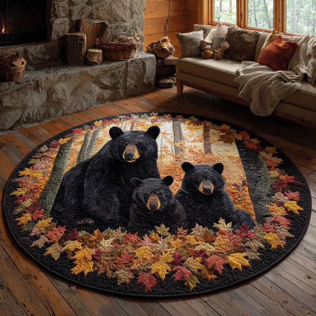 Autumn Tracks Quilted Round Mat