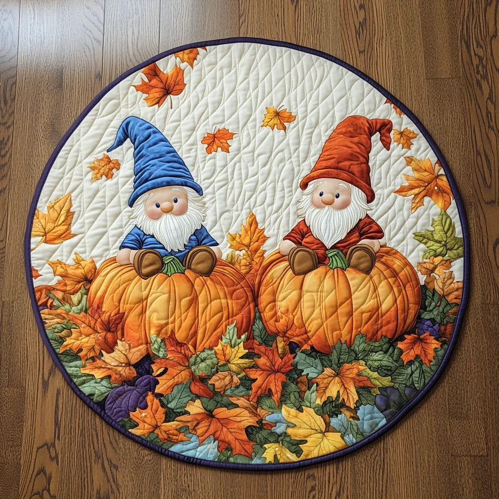 Autumn Treasures Quilted Round Mat