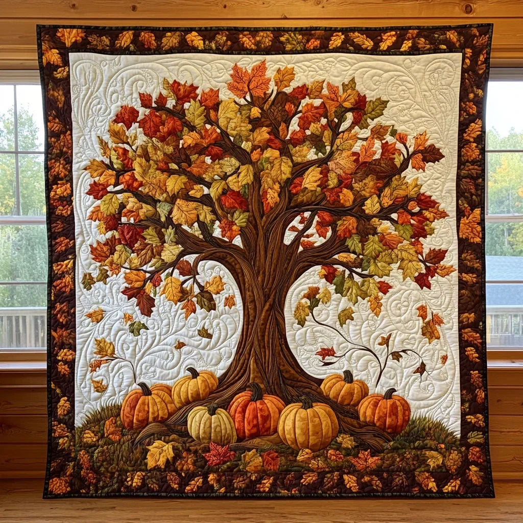 Autumn Tree Quilt Blanket