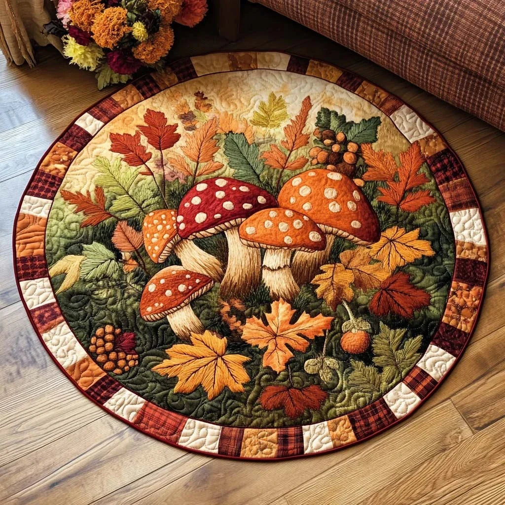 Autumnal Bounty Quilted Round Mat