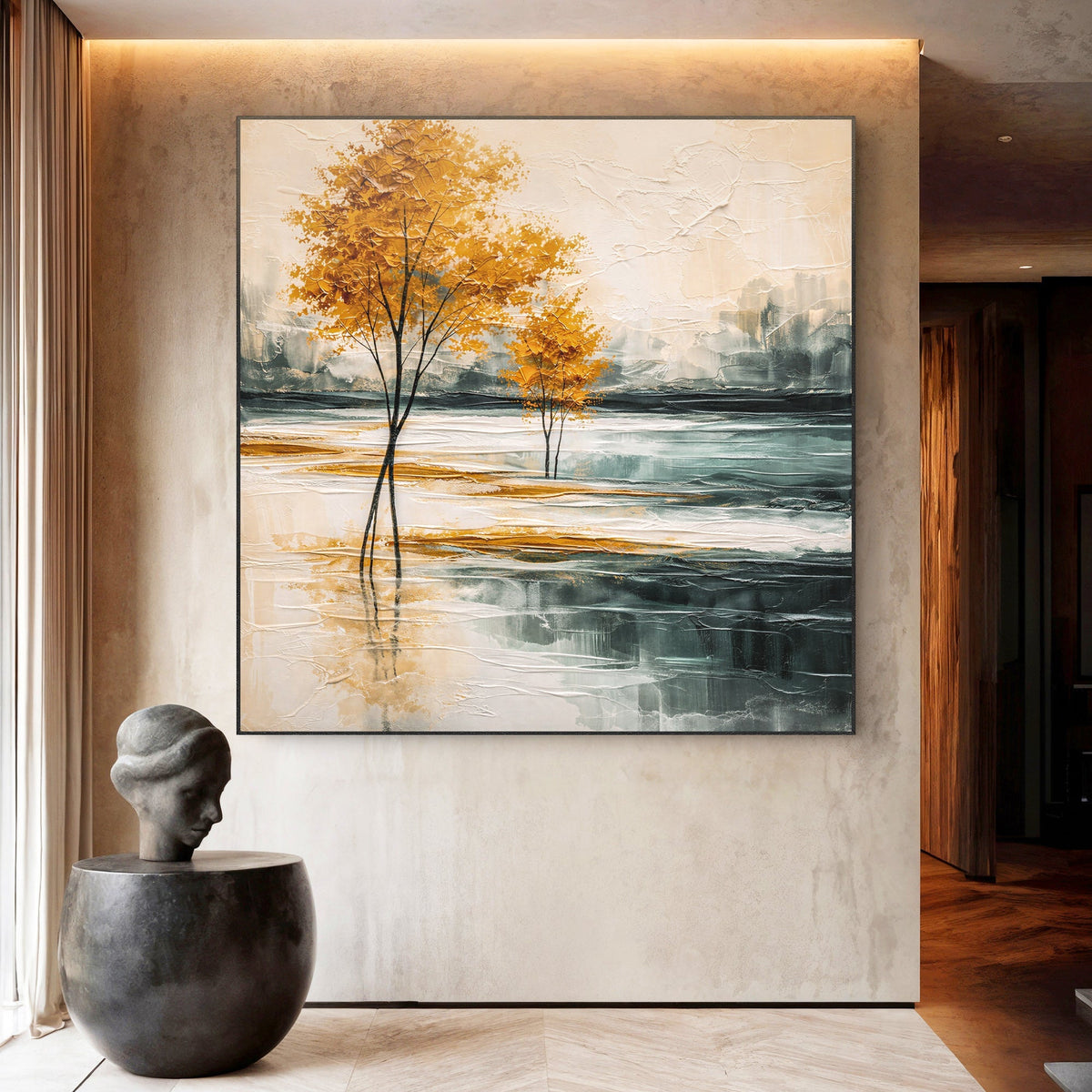 Autumn Stillness Abstract Wall Art