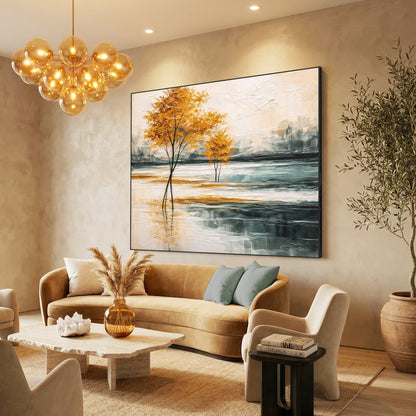 Autumn Stillness Abstract Wall Art