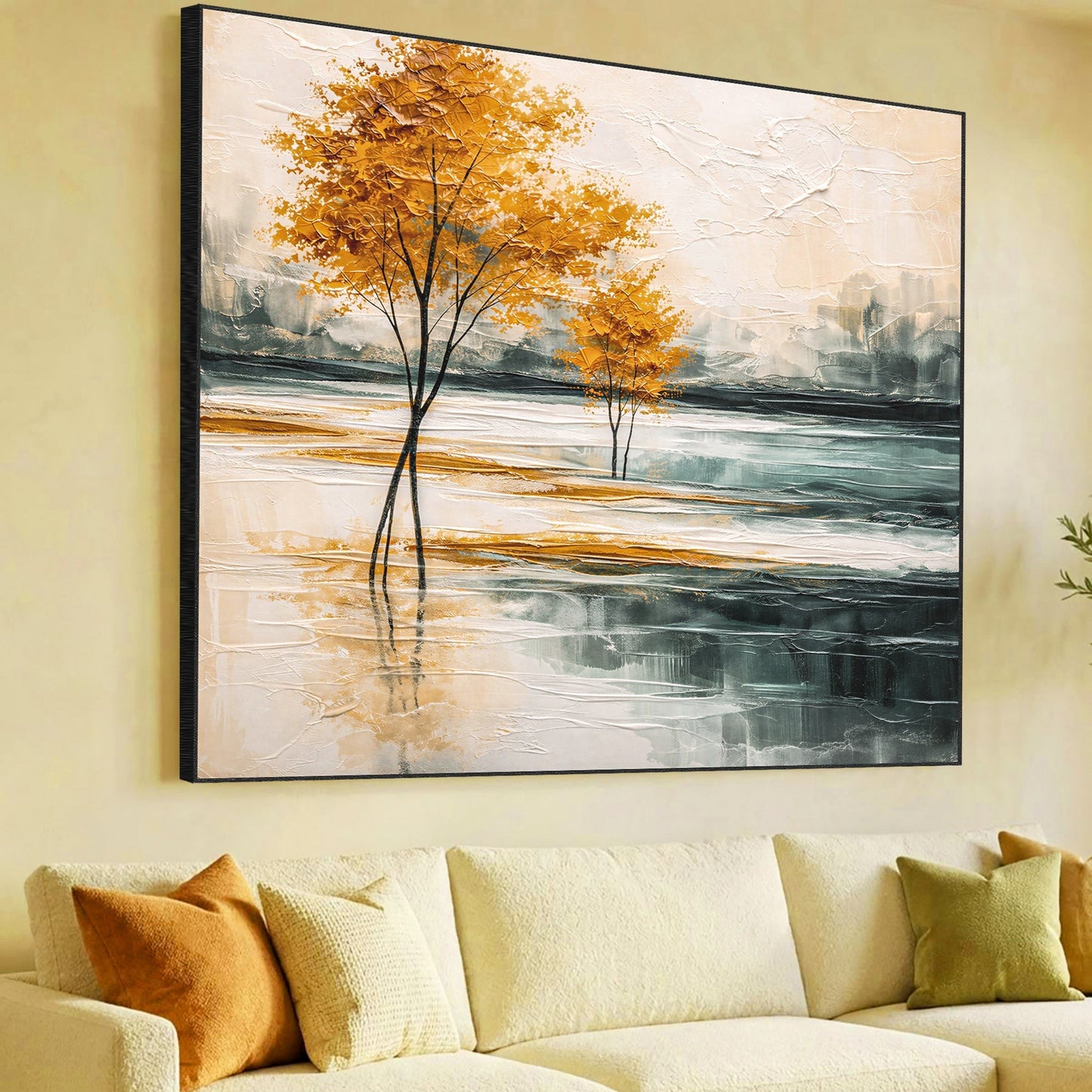 Autumn Stillness Abstract Wall Art