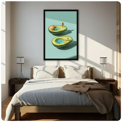 Avocado Pool Surreal Canvas Wall Art