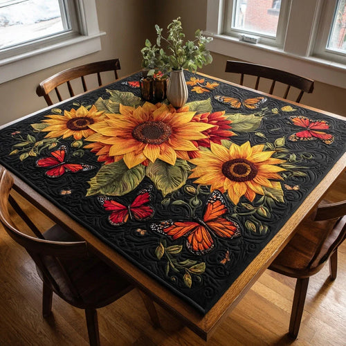 Awe-inspiring Flowers Quilted Table Topper