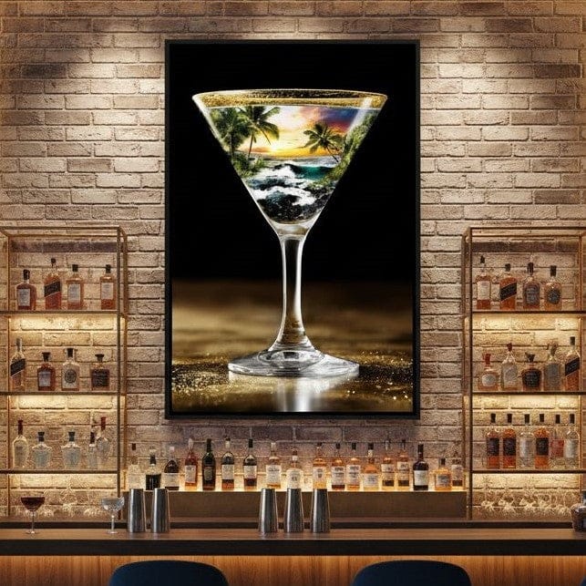 Tropical Sunset Cocktail Dream Canvas Wall Art