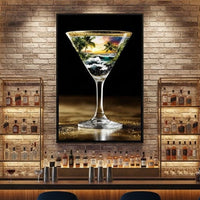 Tropical Sunset Cocktail Dream Canvas Wall Art