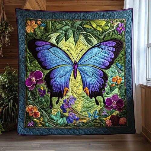 Azure Radiance Quilt Blanket