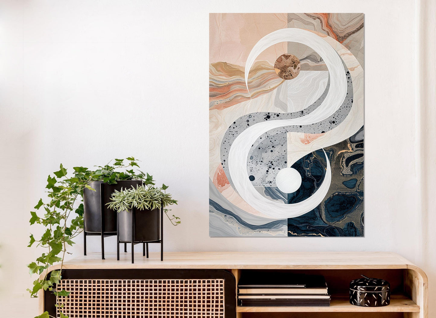 Abstract Modern Canvas Print – Minimalist Wall Art | Framed & Ready to Hang