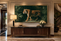 Bengal Tiger Canvas Print – Realistic Wildlife Wall Art for Living Room Decor