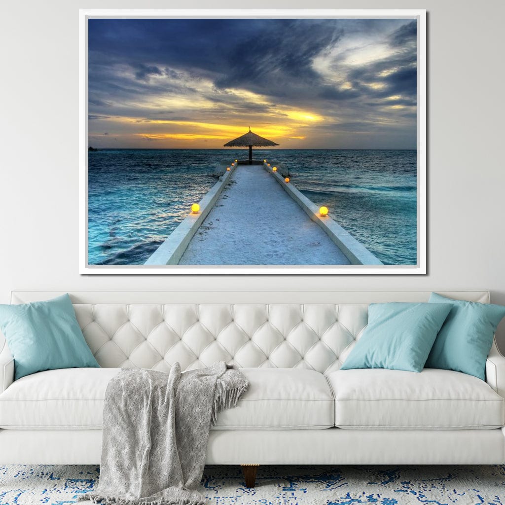 Maldivian Sunset Canvas Wall Art