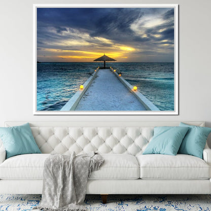 Maldivian Sunset Canvas Wall Art