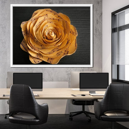 Musical Flower Canvas Wall Art