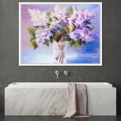 Lilacs in a Vase Canvas Wall Art