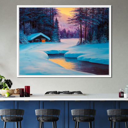 Winter Forest Home Canvas Wall Art