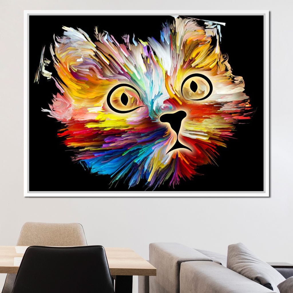 Colorful Cat Canvas Wall Art