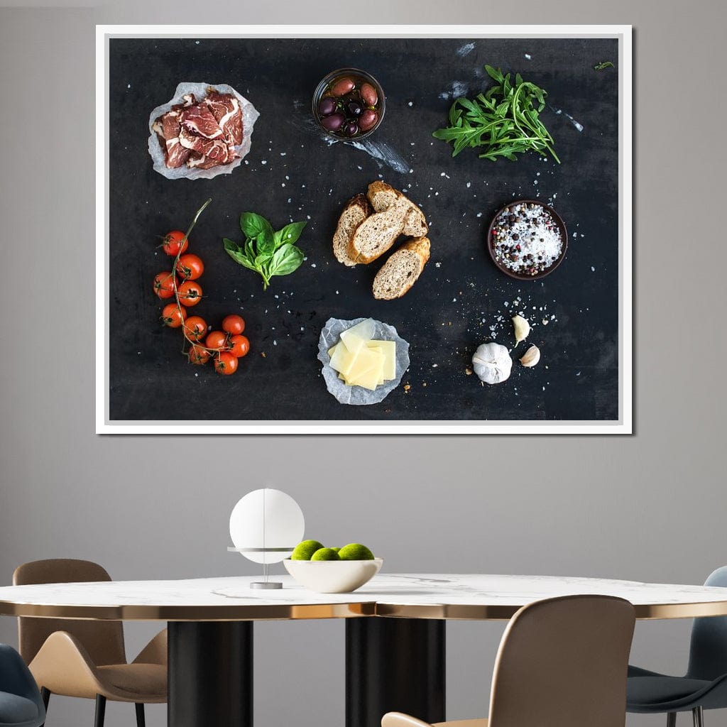 Sandwich Ingredients Canvas Wall Art