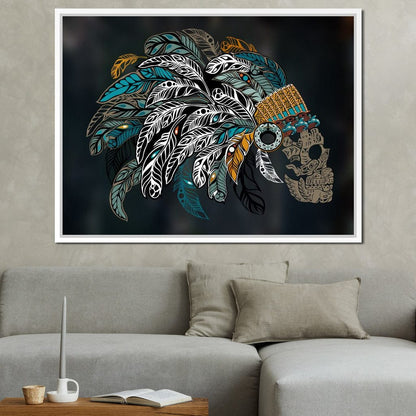 Ornamental Skull Canvas Wall Art