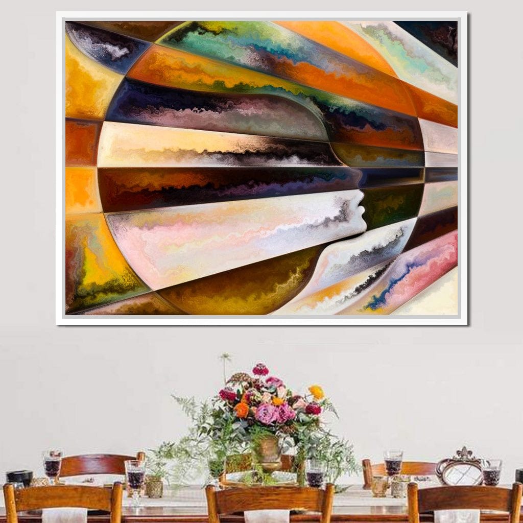 Colored Visage Canvas Wall Art
