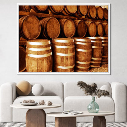 Tequila Barrels Canvas Wall Art