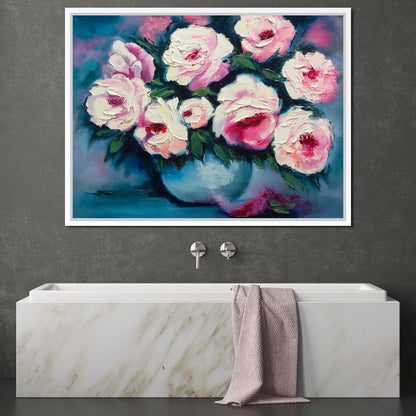 Beautiful Peonies Canvas Wall Art