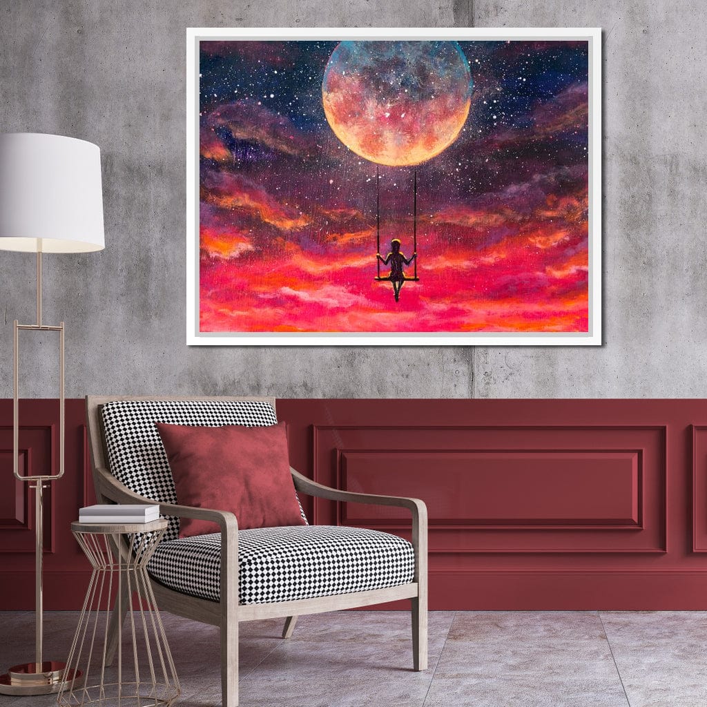Moon Swing Canvas Wall Art
