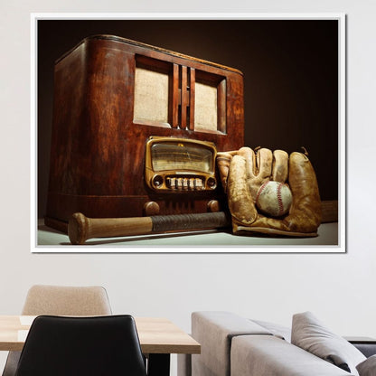 Vintage Baseball Canvas Wall Art