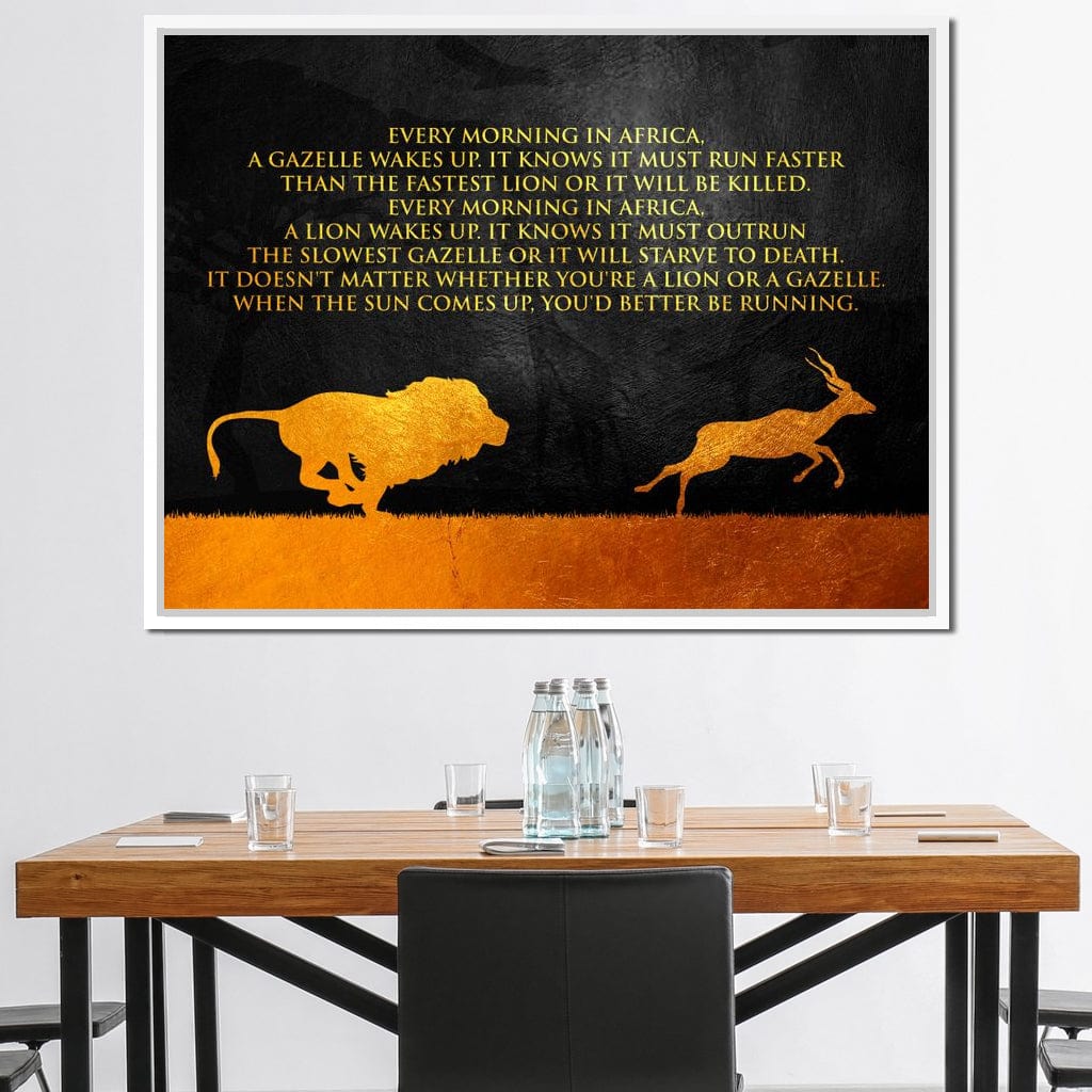 Lion & Gazelle Canvas Wall Art